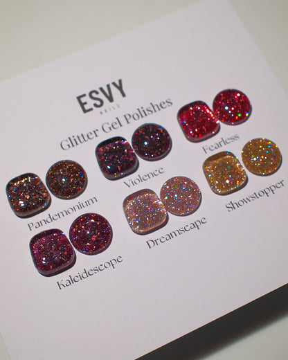 Glitter Rubber Base Bundle (Pink Flakes & Glitter)