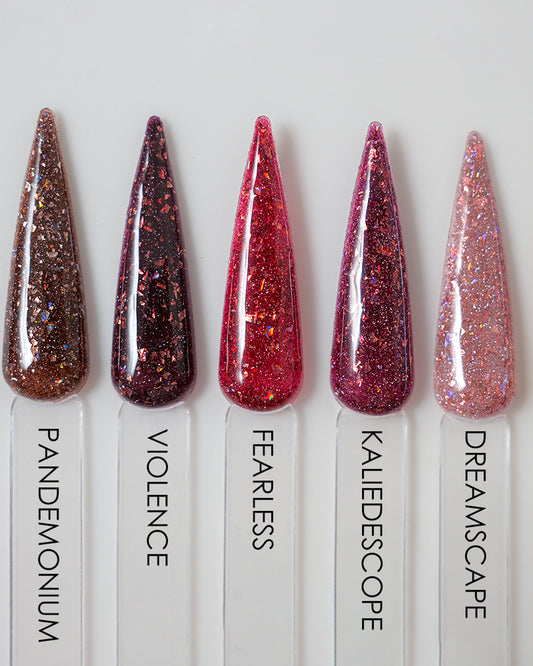 Glitter Rubber Base Bundle (Pink Flakes & Glitter)