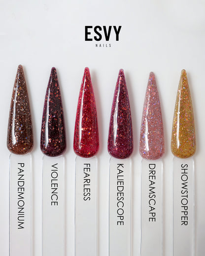 Glitter Rubber Base Bundle (Pink Flakes & Glitter)